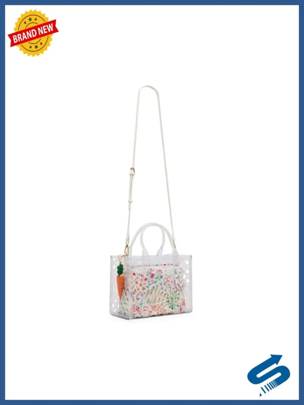 Clear Multi Satchel with Removable Crossbody Strap and Pouch